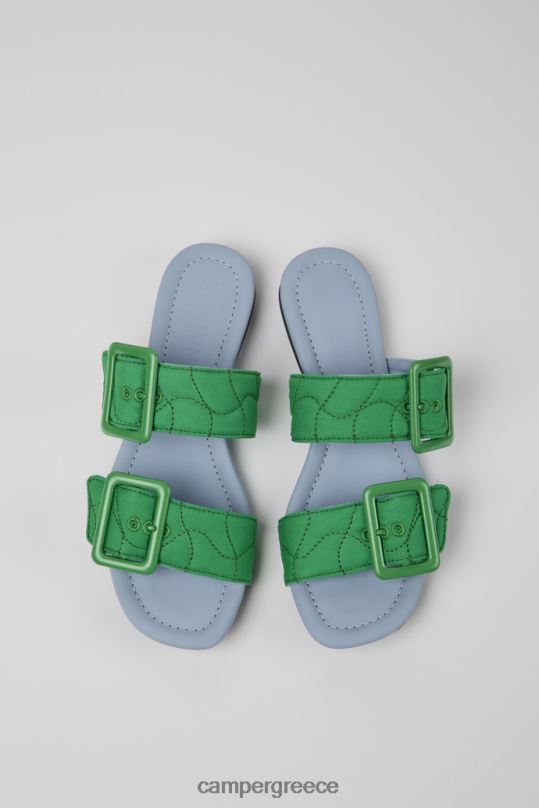 Green Design Casi Myra Green Recycled Pet Sandals For Women Camper XTDPX49