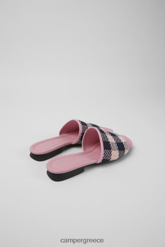 Pink Casi Myra Pink And Black Recycled Cotton Sandals For Women New Arrivals Camper XTDPX44
