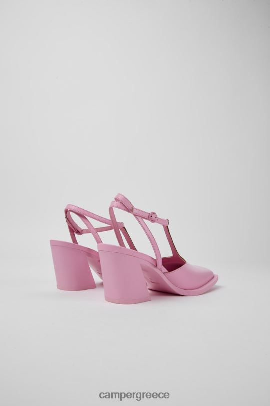 Pink ExclusiveKarole Pink Leather T-Bar Shoes For Women Camper XTDPX76