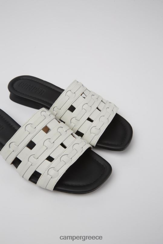 White Casi Myra White Leather Sandals For Women New Arrivals Camper XTDPX47