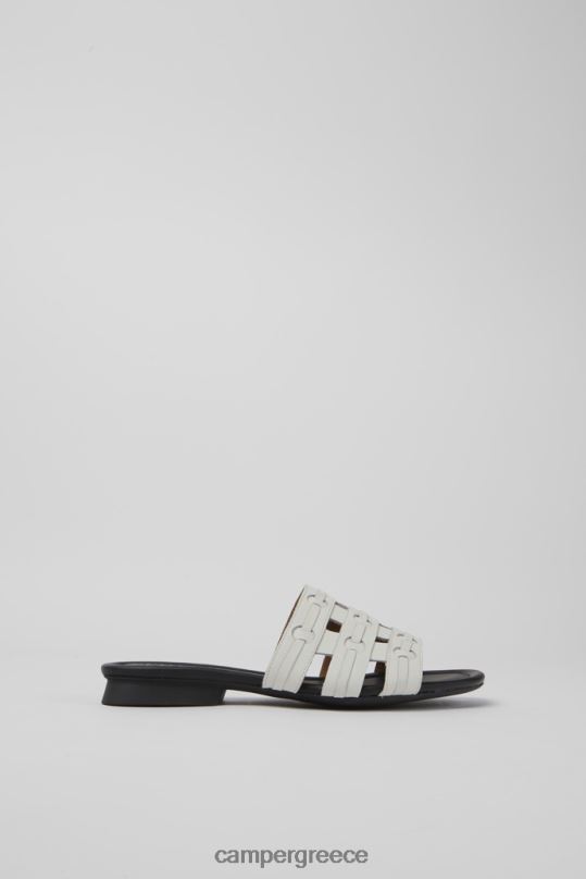 White Casi Myra White Leather Sandals For Women New Arrivals Camper XTDPX47