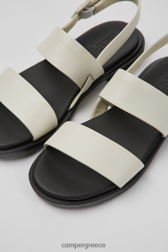 White Edy White Leather Sandals For Women New Arrivals Camper XTDPX52