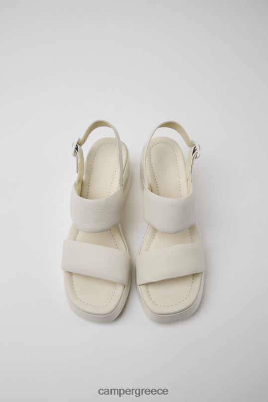 White Kaah White Leather Sandals For Women Exclusive Camper XTDPX67