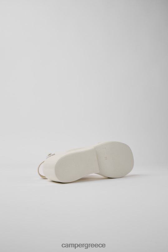 White Kaah White Leather Sandals For Women Exclusive Camper XTDPX67