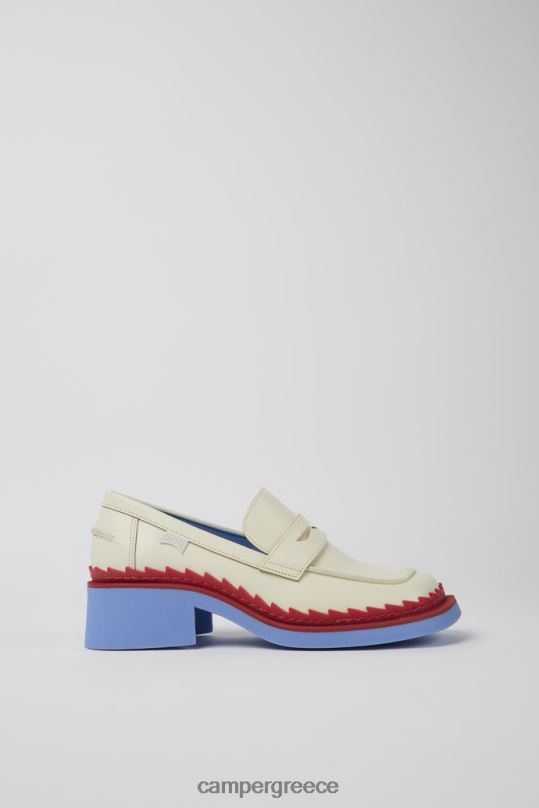 White Taylor White And Red Leather Loafers For WomenNew Arrivals Camper XTDPX126