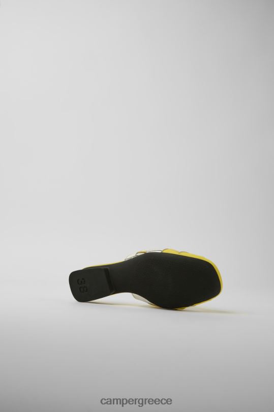 Yellow Design Casi Myra Yellow And Silver Shoes For Women Camper XTDPX46