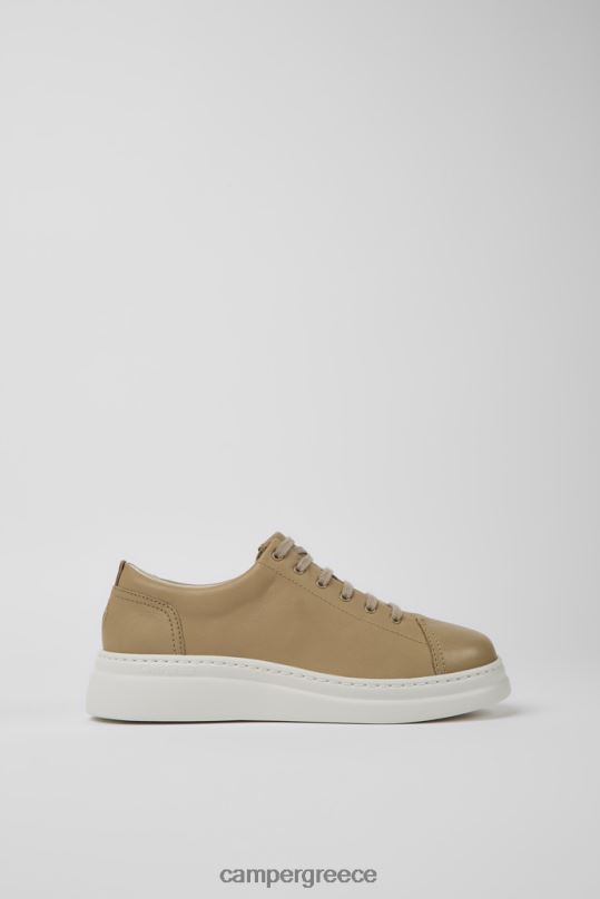 Beige Runner Up Beige Leather Sneakers For Women New Arrivals Camper XTDPX179