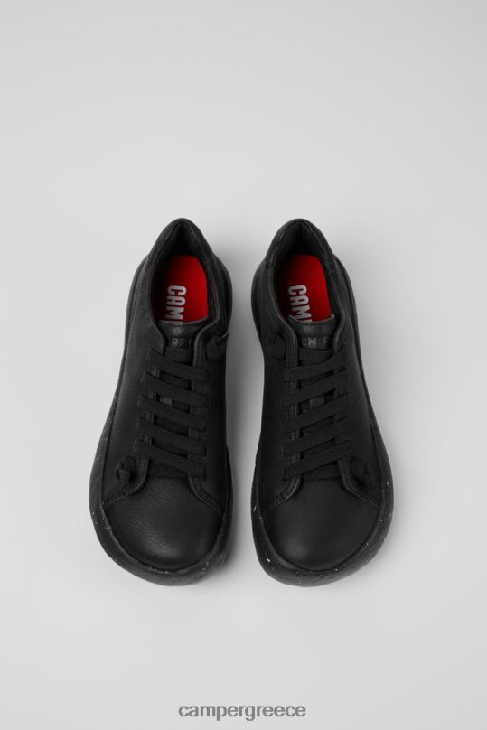 Black Peu Stadium Black Leather Sneakers For WomenNew Arrivals Camper XTDPX155