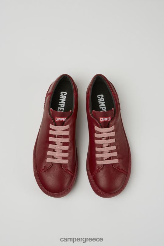 Burgundy ExclusivePeu Touring Burgundy Leather Sneakers For Women Camper XTDPX159