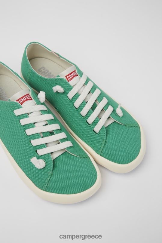 Green Peu Rambla Green Recycled Cotton Sneakers For Women New Arrivals Camper XTDPX156