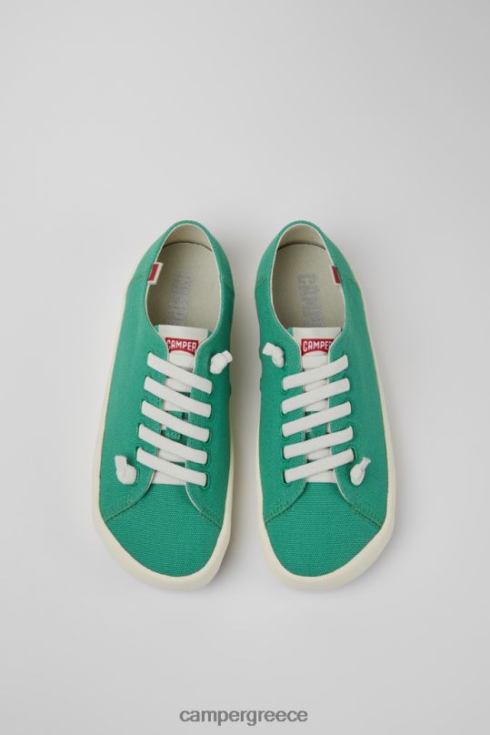 Green Peu Rambla Green Recycled Cotton Sneakers For Women New Arrivals Camper XTDPX156