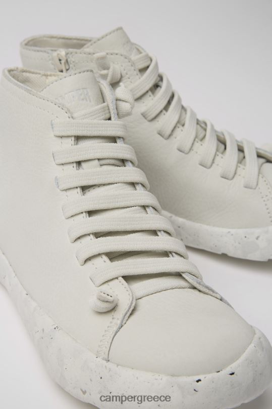 White Design Peu Stadium White Non-Dyed Leather Sneakers For Women Camper XTDPX167