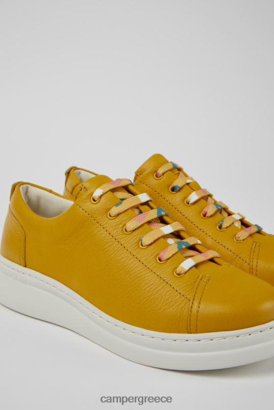 Yellow Runner Up Yellow Leather Sneakers For WomenNew Arrivals Camper XTDPX176