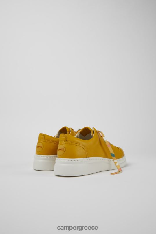 Yellow Runner Up Yellow Leather Sneakers For WomenNew Arrivals Camper XTDPX176